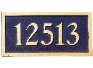 Address Plaque with numbers 12513